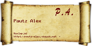 Pautz Alex névjegykártya