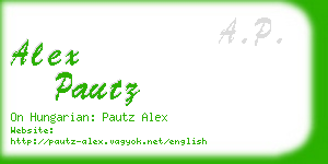 alex pautz business card